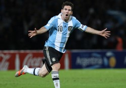 Lionel Messi saat membela negaranya